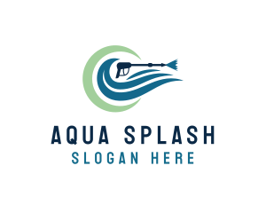 Water Splash Pressure Washer  logo design
