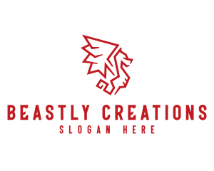 Beast Dragon Character logo design