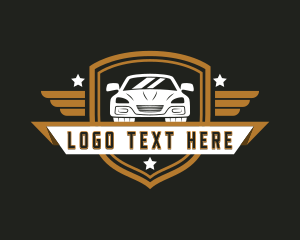 Car Dealer - Car Race Shield logo design