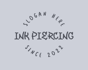 Piercing - Urban Punk Round logo design