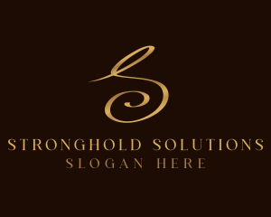 Gold Luxury Letter S logo design