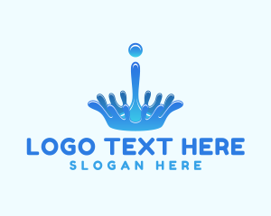 Hygiene - Blue Water Splash logo design