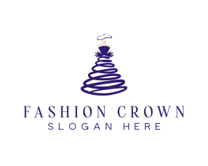 Fashion Gown Model logo design