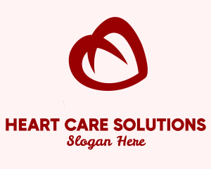 Red Heart Drawing logo design