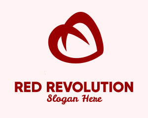 Red Heart Drawing logo design