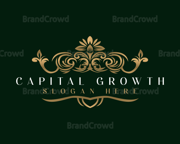 Elegant Floral Crown Logo