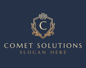 Luxury Shield Crown logo design