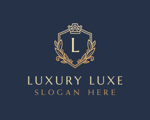 Luxury Shield Crown logo design