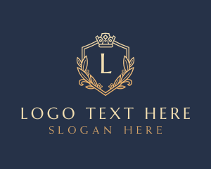 Hotel - Luxury Shield Crown logo design