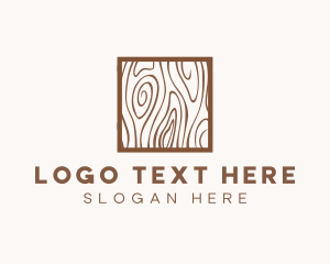 Woodcraft - Wood Grain Texture logo design