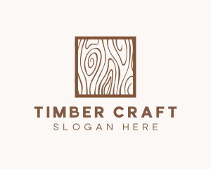 Woodcraft - Wood Grain Texture logo design