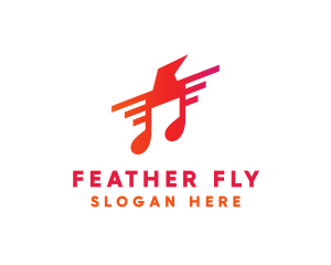 Song Note Wing logo design