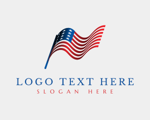 Politics - USA American Flag logo design