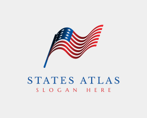 USA American Flag logo design