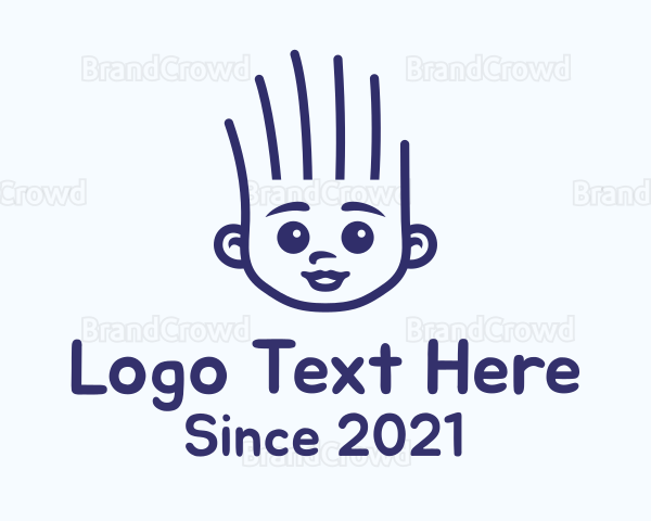 Cute Kid Face Logo