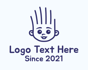 Play Pen - Cute Kid Face logo design