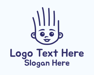 Cute Kid Face Logo