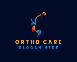 Orthopedic - Disability Wheelchair Basketball logo design