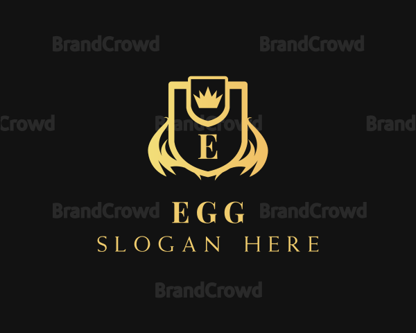 Golden Crown Shield Logo