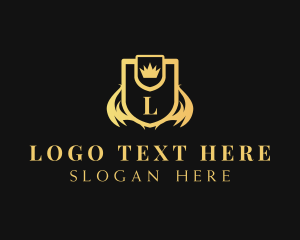 Law Firm - Golden Crown Shield logo design