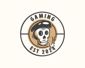 Smoking Pipe Skull Logo