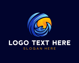 Lagoon - Sea Waves Coastal logo design