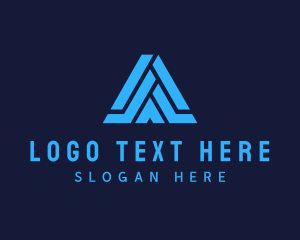 Geometric - Modern Letter A Tech Business logo design