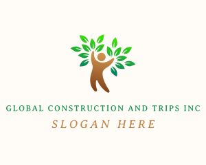 Vegetarian - Eco Human Tree logo design