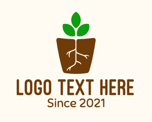 Planter - Root Pot Plant logo design
