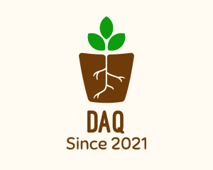 Garden - Root Pot Plant logo design