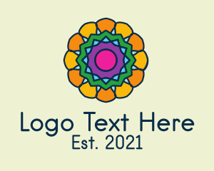 Flower Shop - Multicolor Flower Pattern logo design