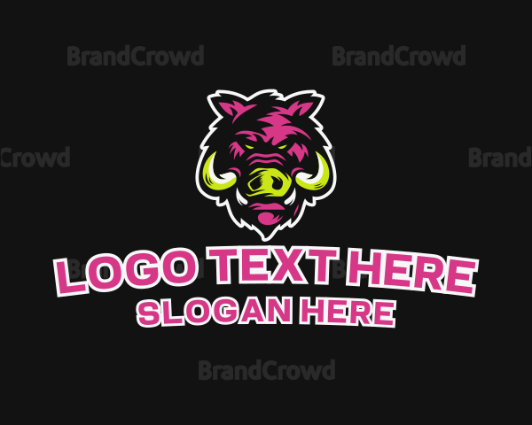 Wild Boar Animal Logo