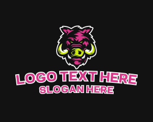 League - Wild Boar Animal logo design