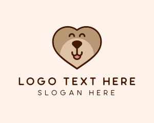 Puppy - Dog BearHeart logo design