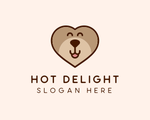 Dog BearHeart logo design