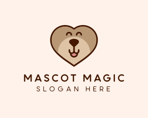 Dog BearHeart logo design