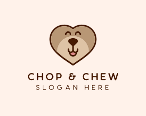 Bear - Dog BearHeart logo design