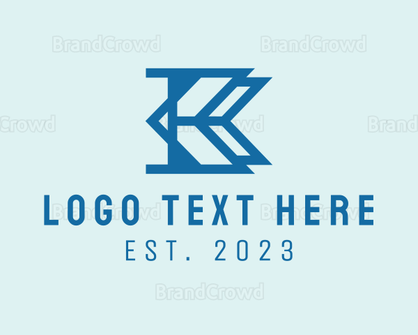 Modern Arrow Letter K Logo