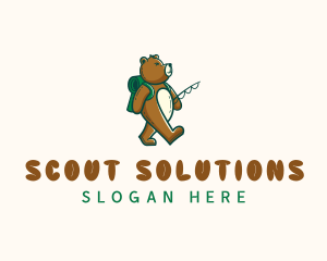 Fishing Scout Bear logo design