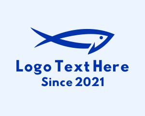 Sea Creature - Minimalist Tuna Fish logo design