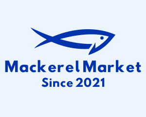 Mackerel - Minimalist Tuna Fish logo design