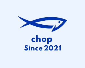 Sea Creature - Minimalist Tuna Fish logo design