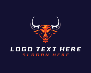 Cattle - Bull Horn Strong logo design