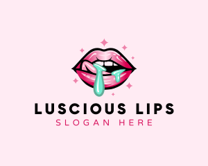Lips - Sexy Lips Adult logo design