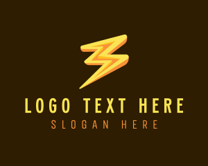 Electric - Thunder Bolt Number 3 logo design