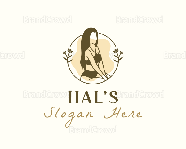 Woman Swimsuit Fashion Logo