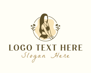 Woman Swimsuit Fashion Logo