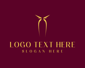 Golden Butterfly Letter X logo design