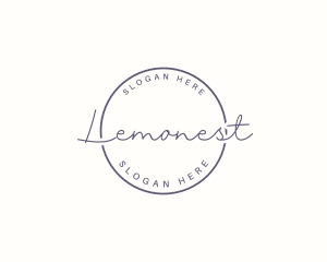 Elegant Circle Cursive Logo