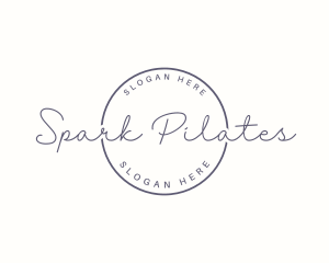 Elegant Circle Cursive Logo